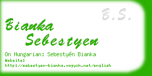 bianka sebestyen business card